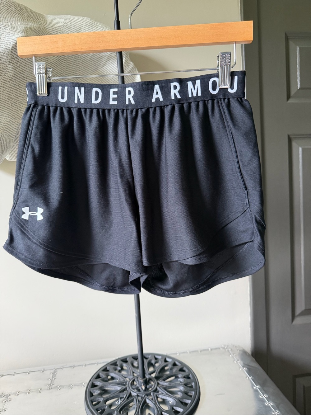 Under Armour Black Women's Athletic Logo Waistband Shorts